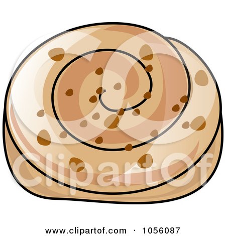 Royalty-Free Vector Clip Art Illustration of a Cinnamon Roll by Pams Clipart
