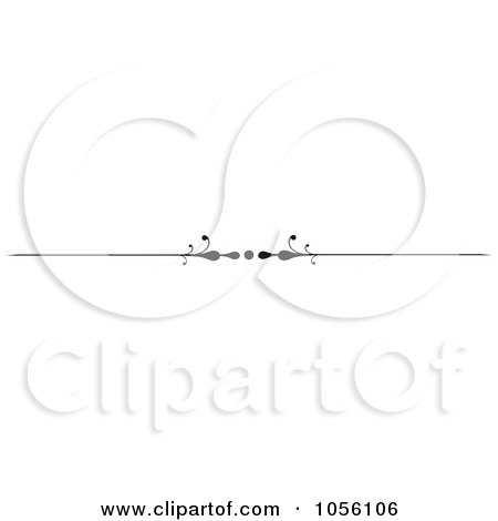 Royalty-Free Vector Clip Art Illustration of a Black And White Page Rule Or Divider Design Element - 5 by KJ Pargeter