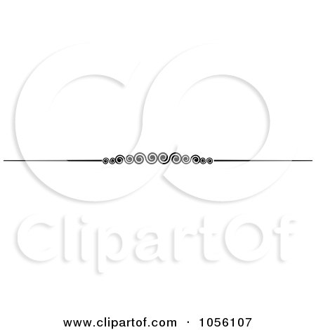 Royalty-Free Vector Clip Art Illustration of a Black And White Page Rule Or Divider Design Element - 11 by KJ Pargeter