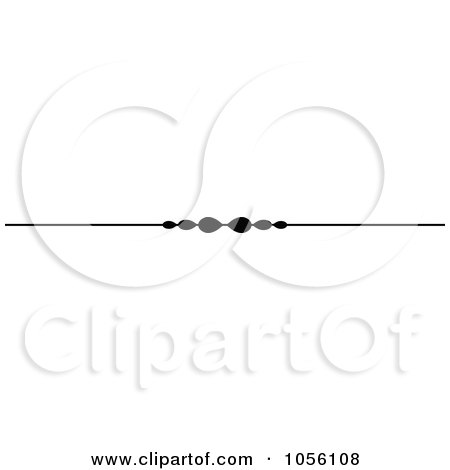 Royalty-Free Vector Clip Art Illustration of a Black And White Page Rule Or Divider Design Element - 10 by KJ Pargeter