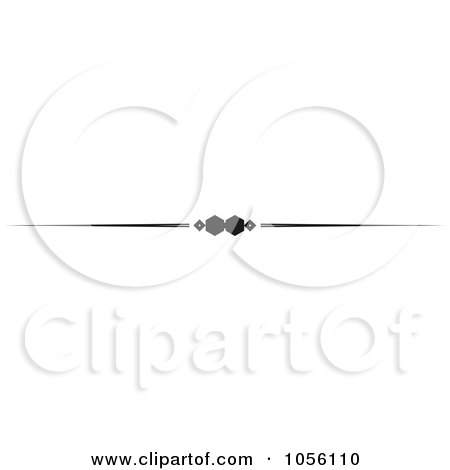 Royalty-Free Vector Clip Art Illustration of a Black And White Page Rule Or Divider Design Element - 6 by KJ Pargeter