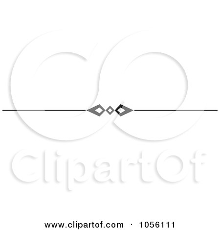 Royalty-Free Vector Clip Art Illustration of a Black And White Page Rule Or Divider Design Element - 1 by KJ Pargeter