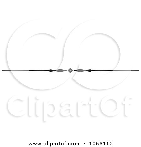 Royalty-Free Vector Clip Art Illustration of a Black And White Page Rule Or Divider Design Element - 15 by KJ Pargeter