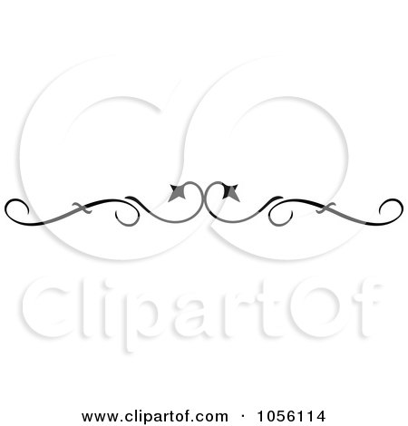 Royalty-Free Vector Clip Art Illustration of a Black And White Page Rule Or Divider Design Element - 3 by KJ Pargeter