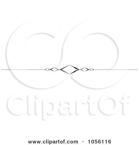 Royalty-Free Vector Clip Art Illustration of a Black And White Page Rule Or Divider Design Element - 8 by KJ Pargeter