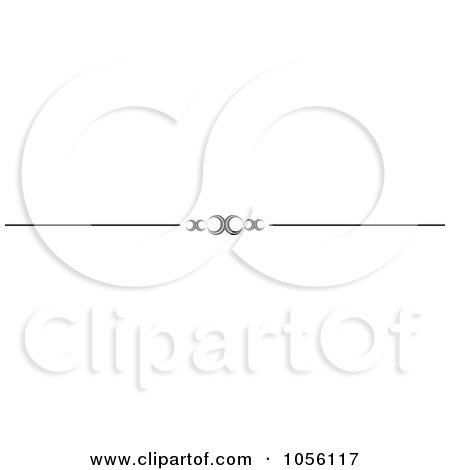 Royalty-Free Vector Clip Art Illustration of a Black And White Page Rule Or Divider Design Element - 9 by KJ Pargeter