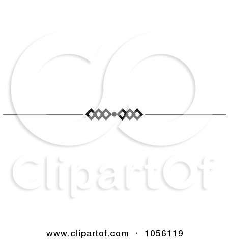 Royalty-Free Vector Clip Art Illustration of a Black And White Page Rule Or Divider Design Element - 12 by KJ Pargeter
