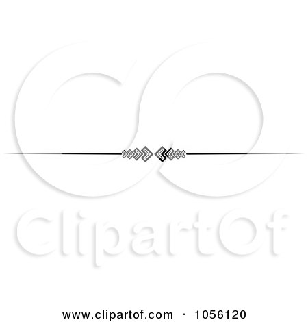 Royalty-Free Vector Clip Art Illustration of a Black And White Page Rule Or Divider Design Element - 7 by KJ Pargeter