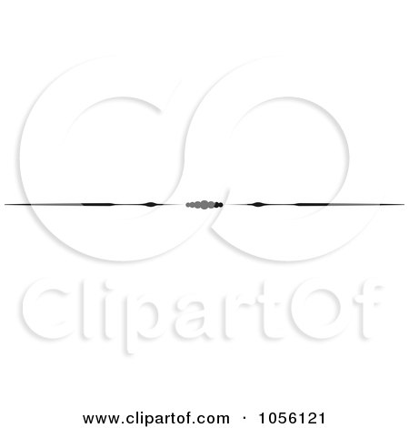 Royalty-Free Vector Clip Art Illustration of a Black And White Page Rule Or Divider Design Element - 2 by KJ Pargeter