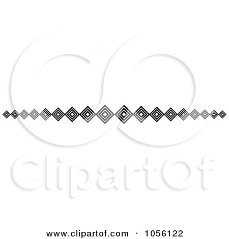 Royalty-Free Vector Clip Art Illustration of a Black And White Page Rule Or Divider Design Element - 17 by KJ Pargeter