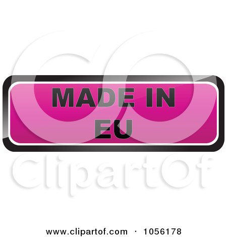 Royalty-Free Vector Clip Art Illustration of a Pink MADE IN EU Sticker by Andrei Marincas