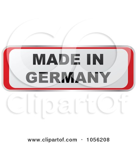 Royalty-Free Vector Clip Art Illustration of a Red And White MADE IN GERMANY Sticker by Andrei Marincas