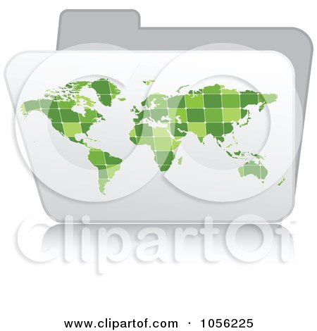 Royalty-Free Vector Clip Art Illustration of a White 3d Atlas Folder by Andrei Marincas