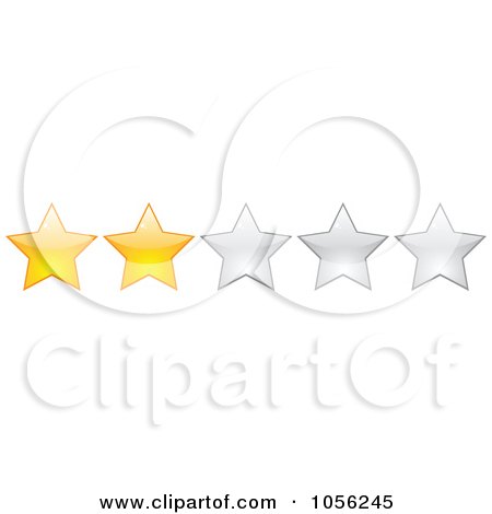 Royalty-Free Vector Clip Art Illustration of a Two Star Rating Border by Andrei Marincas