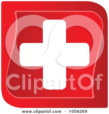 Royalty-Free Vector Clip Art Illustration of a Red And White Medical Cross by Andrei Marincas