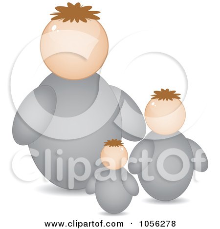 Royalty-Free Vector Clip Art Illustration of a 3d Family Avatar by Andrei Marincas