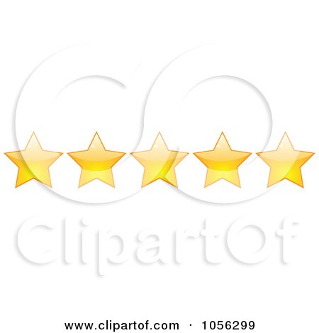 Royalty-Free Vector Clip Art Illustration of a Five Star Rating Border by Andrei Marincas