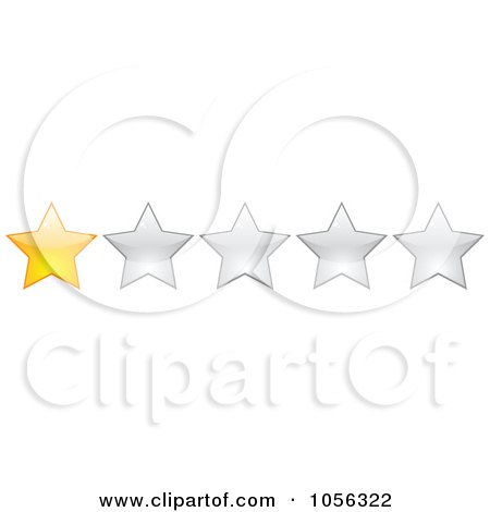 Royalty-Free Vector Clip Art Illustration of a One Star Rating Border by Andrei Marincas