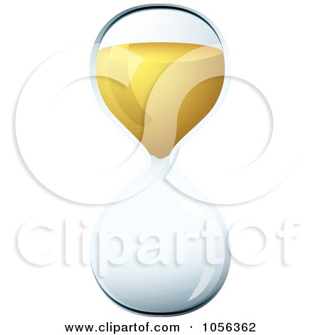 Royalty-Free Vector Clip Art Illustration of a 3d Egg Timer Hourglass With Lots Of Time by michaeltravers