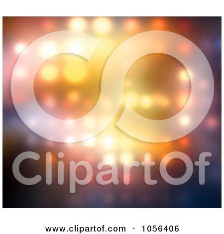 Royalty-Free CGI Clip Art Illustration of a Background Of Blurred Glowing Lights by chrisroll