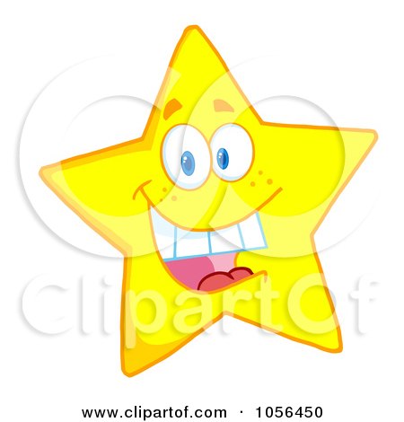 Royalty-Free Vector Clip Art Illustration of a Cheerful Yellow Star by Hit Toon
