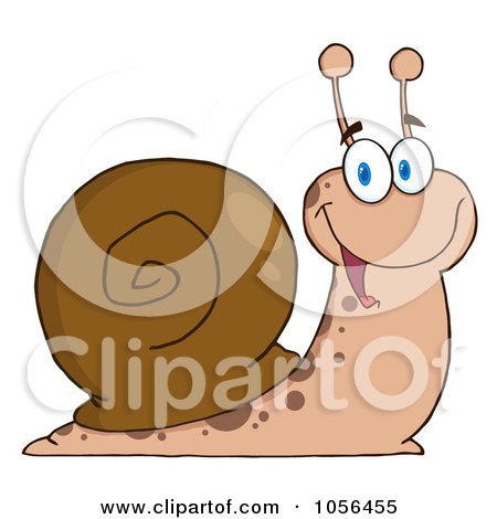 Royalty-Free Vector Clip Art Illustration of a Cheerful Snail by Hit Toon