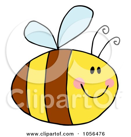 Royalty-Free Vector Clip Art Illustration of a Pudgy Bee by Hit Toon