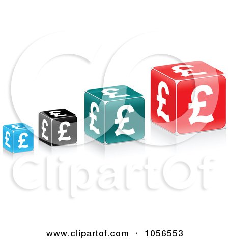 Royalty-Free Vector Clip Art Illustration of a Digital Collage Of Lira Cubes by Andrei Marincas