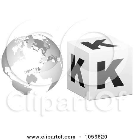 Royalty-Free Vector Clip Art Illustration of a 3d Globe In The Word Ok - 2 by Andrei Marincas