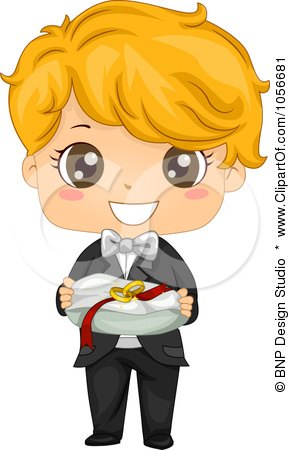 Royalty-Free Vector Clip Art Illustration of a Cute Ring Bearer Boy by BNP Design Studio
