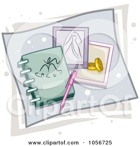 Royalty-Free Vector Clip Art Illustration of a Wedding Planner Icon by BNP Design Studio