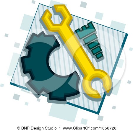 Royalty-Free Vector Clip Art Illustration of a Mechanic Icon by BNP Design Studio