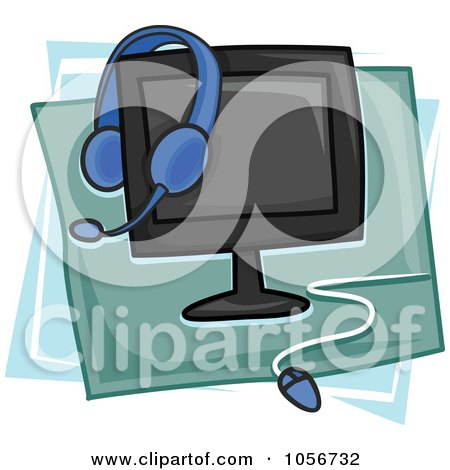 Royalty-Free Vector Clip Art Illustration of a Call Center Icon by BNP Design Studio