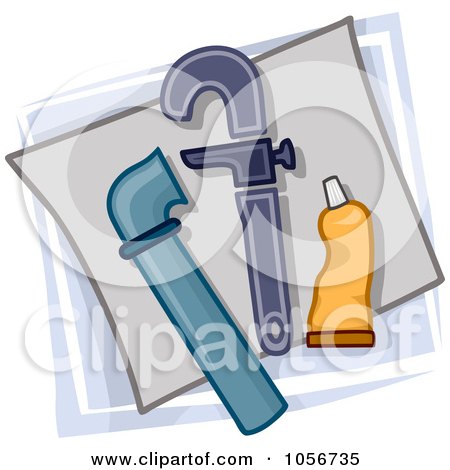 Royalty-Free Vector Clip Art Illustration of a Plumber Icon by BNP Design Studio