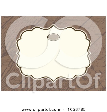 Royalty-Free Vector Clip Art Illustration of a Wooden Patterned Invitation Or Background With Copyspace by BestVector