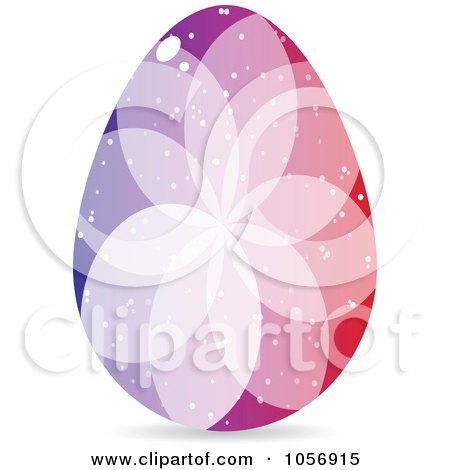 Royalty-Free Vector Clip Art Illustration of a Colorful Crystal Floral Easter Egg - 1 by Andrei Marincas