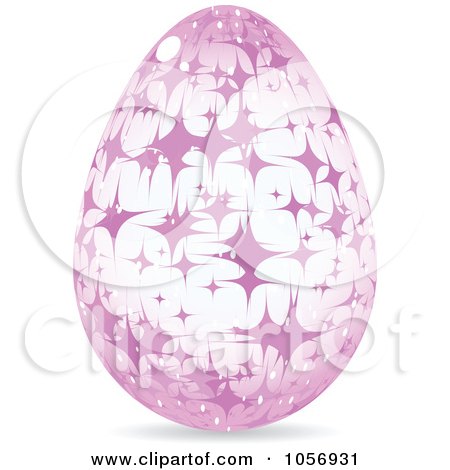 Royalty-Free Vector Clip Art Illustration of a Purple Sparkle Easter Egg by Andrei Marincas