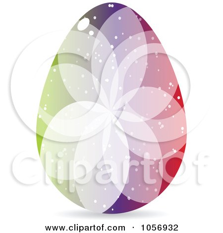 Royalty-Free Vector Clip Art Illustration of a Colorful Crystal Floral Easter Egg - 3 by Andrei Marincas