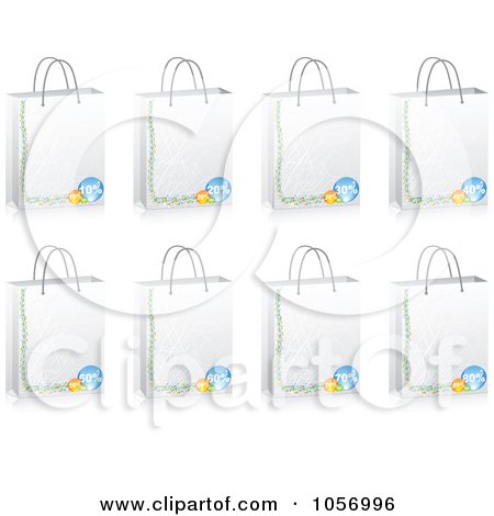 Royalty-Free Vector Clip Art Illustration of a Digital Collage Of Retail Shopping Bags by Andrei Marincas