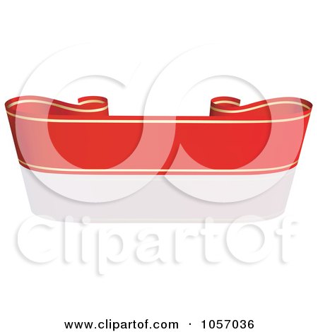 Royalty-Free Vector Clip Art Illustration of a Ribbon Banner In Red And Gold, With A Reflection - 3 by dero