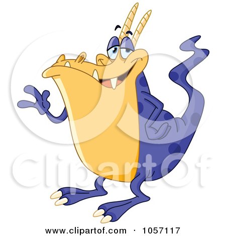 Royalty-Free Vector Clip Art Illustration of a Monster With Charm by yayayoyo
