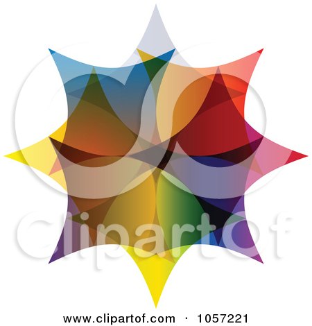 Royalty-Free Vector Clip Art Illustration of a Colorful Star Shaped Design by Andrei Marincas