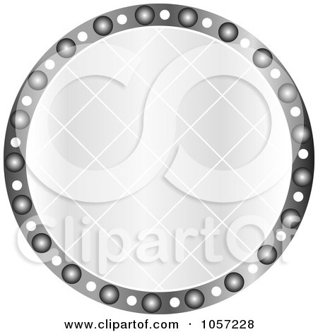 Royalty-Free Vector Clip Art Illustration of a Sparkly Silver Circle by Andrei Marincas