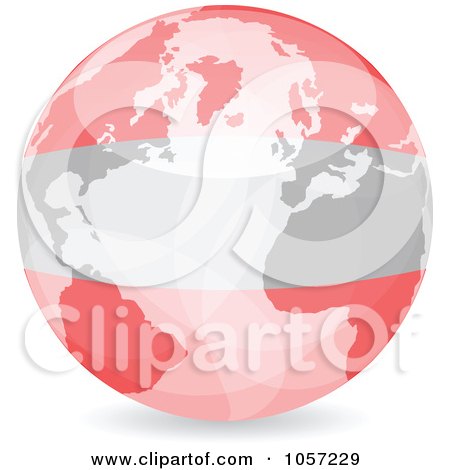 Royalty-Free Vector Clip Art Illustration of a 3d Austrian Globe Ball by Andrei Marincas