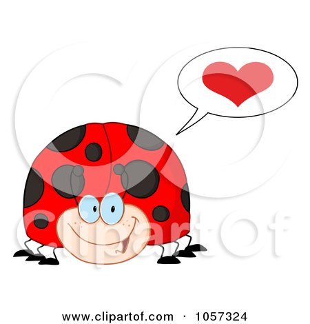 Royalty-Free Vector Clip Art Illustration of an Infatuated Ladybug by Hit Toon