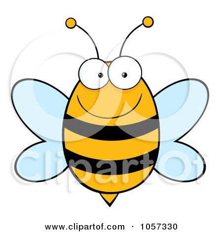 Royalty-Free Vector Clip Art Illustration of a Happy Bee by Hit Toon