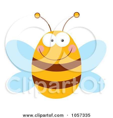 Royalty-Free Vector Clip Art Illustration of a Smiling Bee by Hit Toon