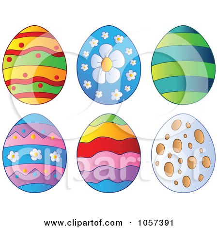 Royalty-Free Vector Clip Art Illustration of a Digital Collage Of Patterned Easter Eggs by visekart