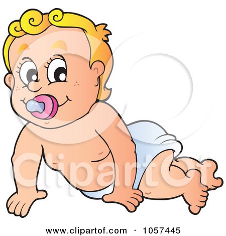 Royalty-Free Vector Clip Art Illustration of a Baby Crawling by visekart