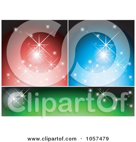 Royalty-Free Vector Clip Art Illustration of a Digital Collage Of Sparkly Backgrounds And Borde by dero